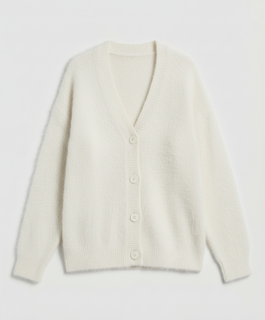 Kuschelige Mohair Strickjacke Damen | EB