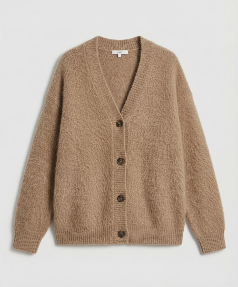 Kuschelige Mohair Strickjacke Damen | EB