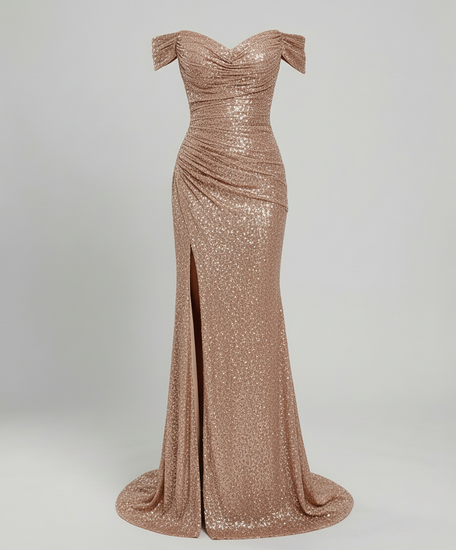 Elegantes Off Shoulder Abendkleid Damen | EB