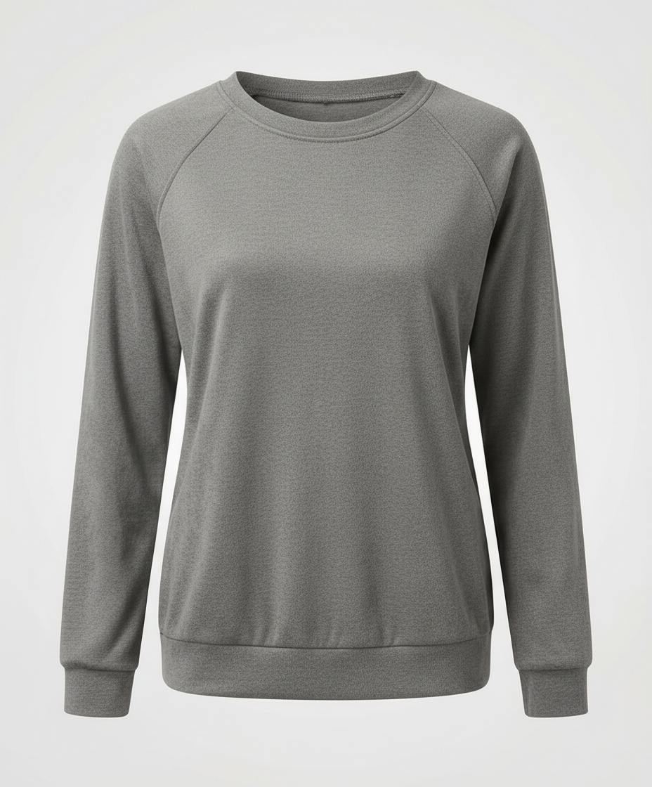 Bequemes Rundhals Sweatshirt Damen | EB