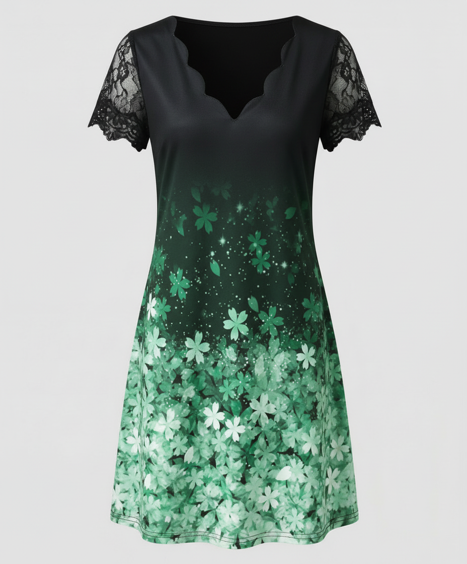 Elegantes Detail Kleid Damen | EB