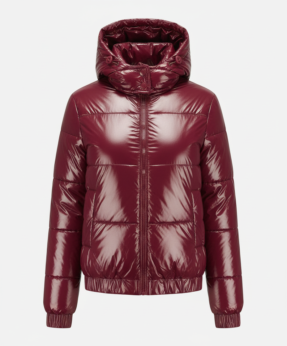 Hochglänzende Damen Steppjacke | EB