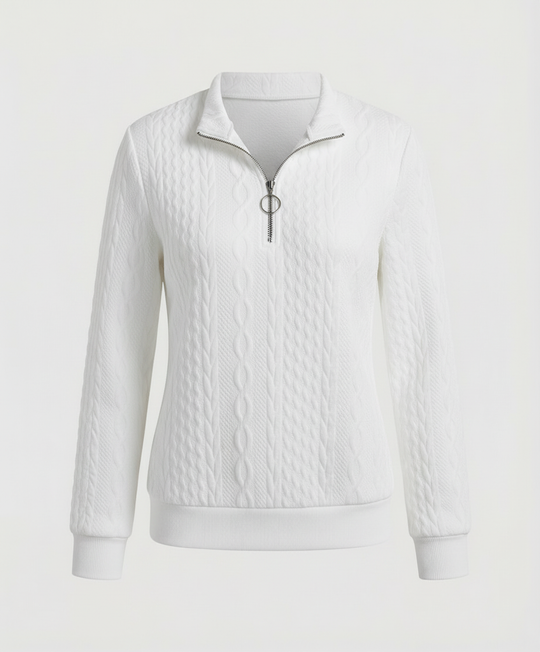 Strukturstrick Casual Pullover Damen | EB