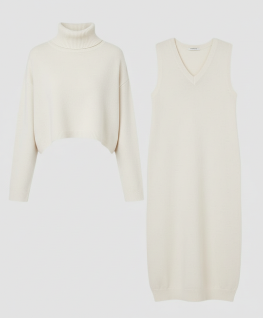 Elegantes Jersey Midikleid Damen | EB