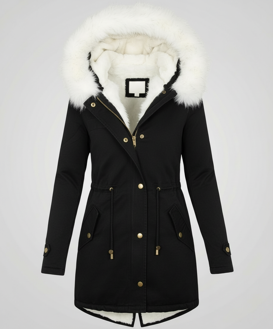 Warme Damen Winterjacke Mittellang | EB