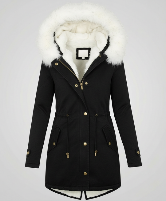 Warme Damen Winterjacke Mittellang | EB