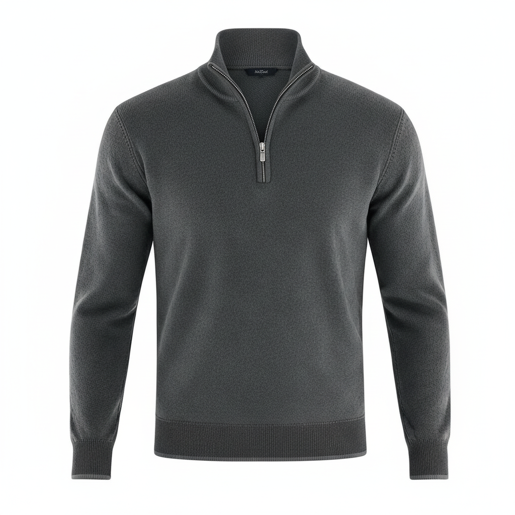 Eleganter Merino Komfort Pullover Damen Reißverschluss Moderne Strickware | EB