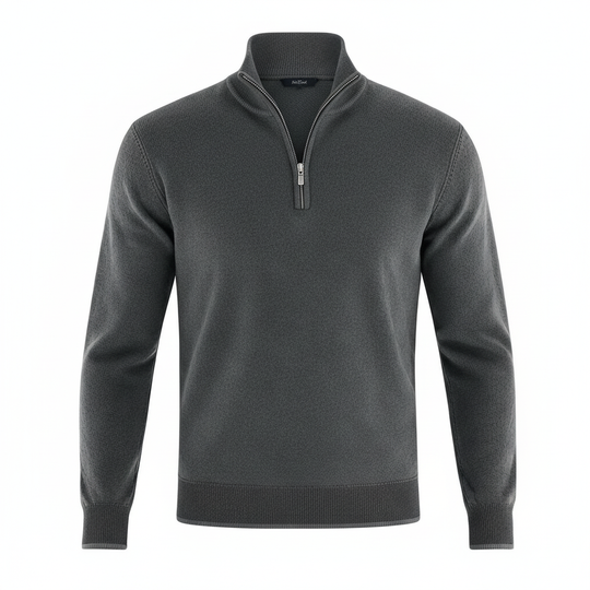 Eleganter Merino Komfort Pullover Damen Reißverschluss Moderne Strickware | EB