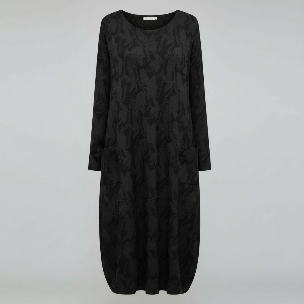 Luxuriöses Winterkleid Druck Elegant Komfort | EB
