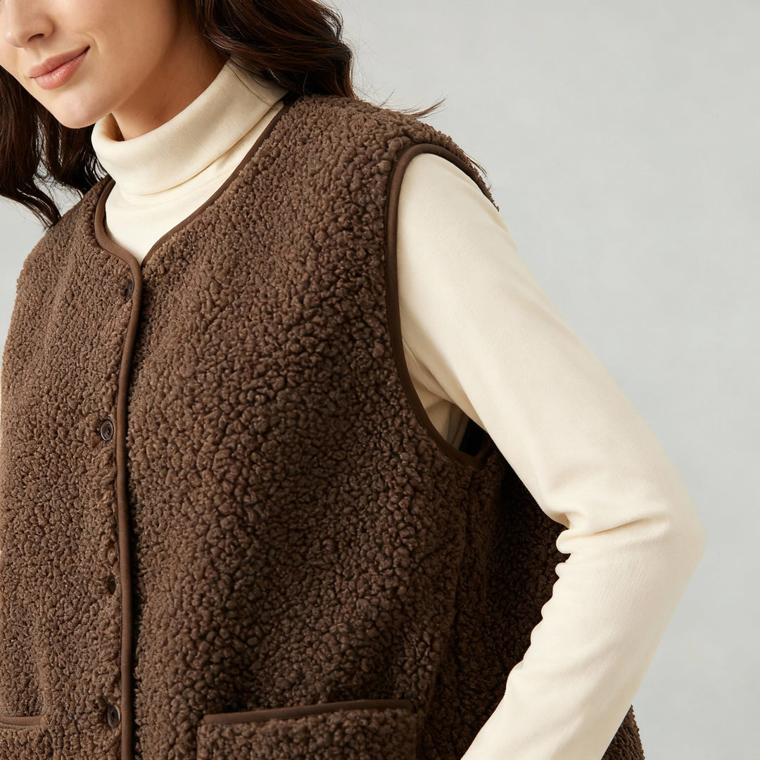Winter Warme Elegante Fleece Weste Damen | EB