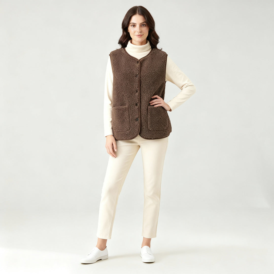 Winter Warme Elegante Fleece Weste Damen | EB