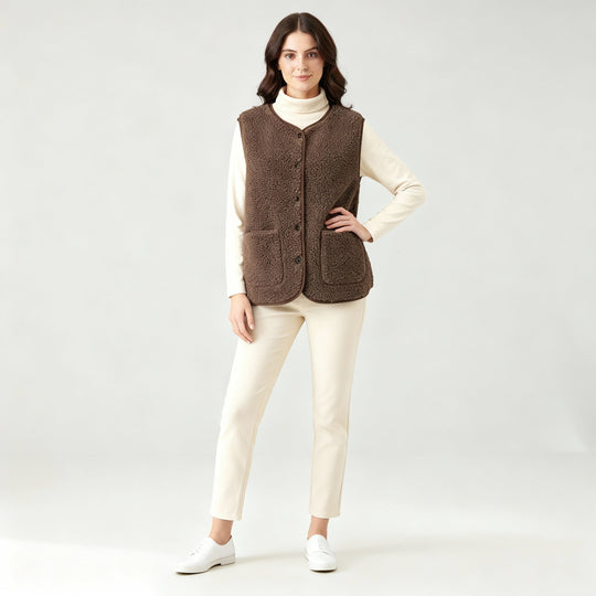 Winter Warme Elegante Fleece Weste Damen | EB