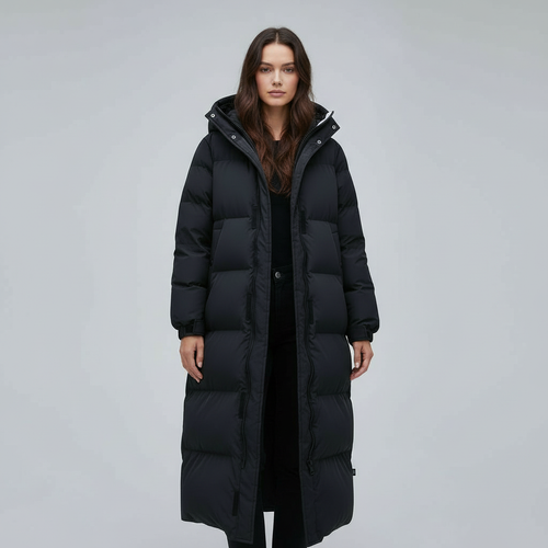 Winddichte Lange Winterjacke Damen | EB