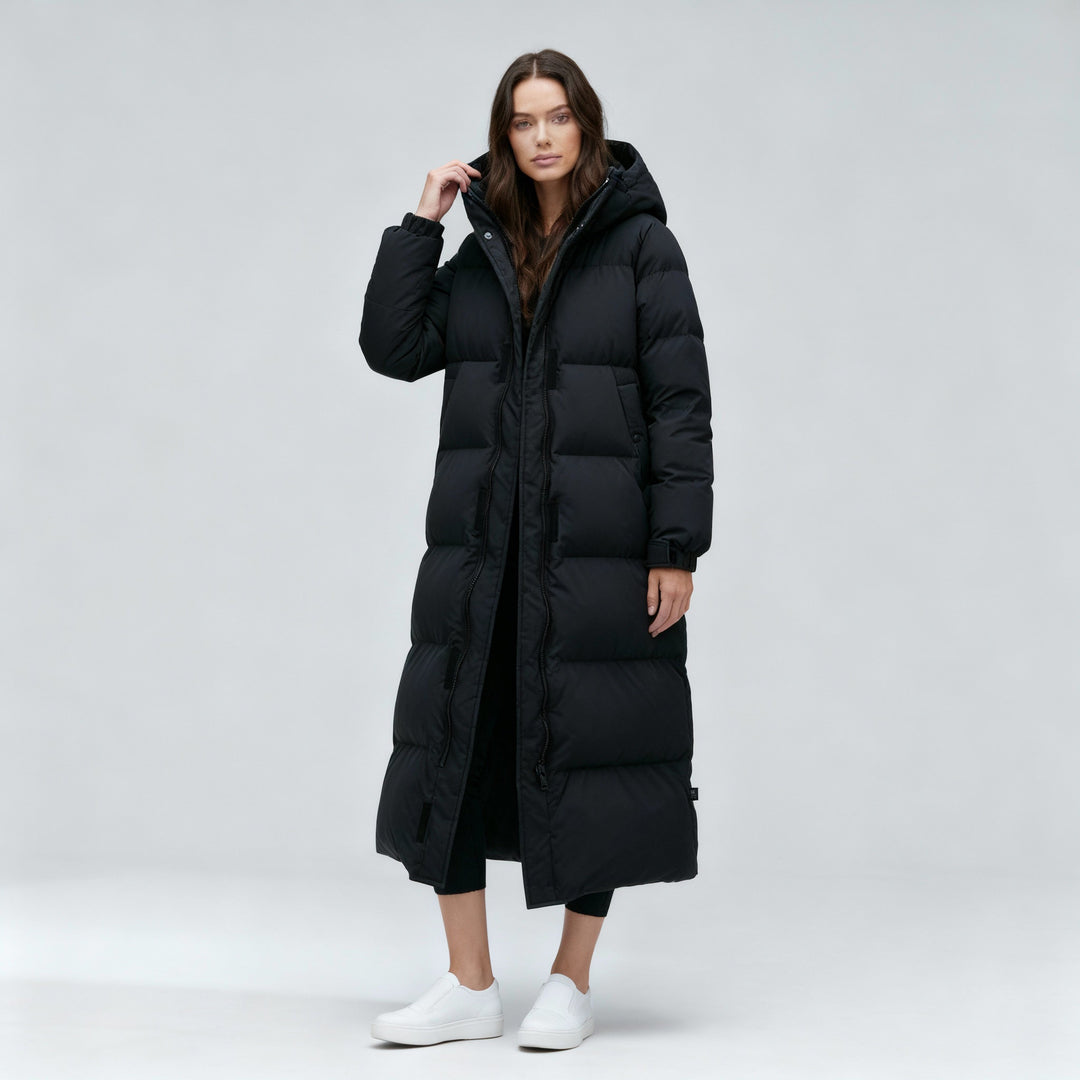 Winddichte Lange Winterjacke Damen | EB