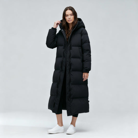 Winddichte Lange Winterjacke Damen | EB