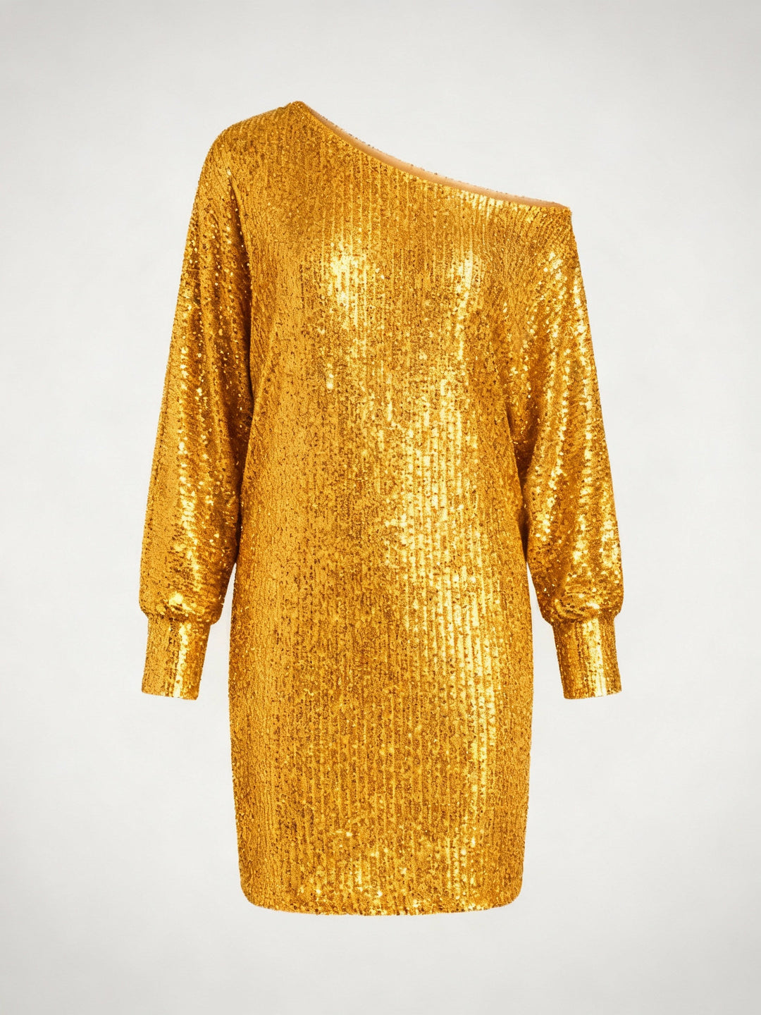 Glamouröses Kontrast Paillettenkleid Damen | EB