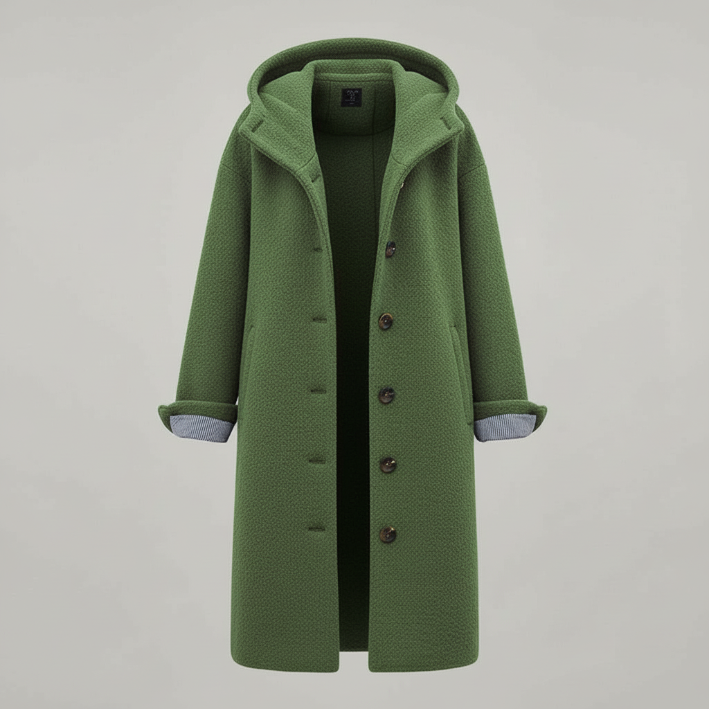 Eleganter Wintermantel Damen Komfort Langer Mantel Fleece | EB
