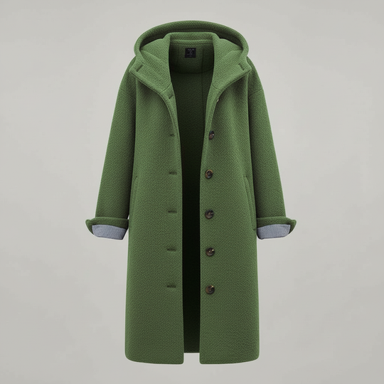 Eleganter Wintermantel Damen Komfort Langer Mantel Fleece | EB