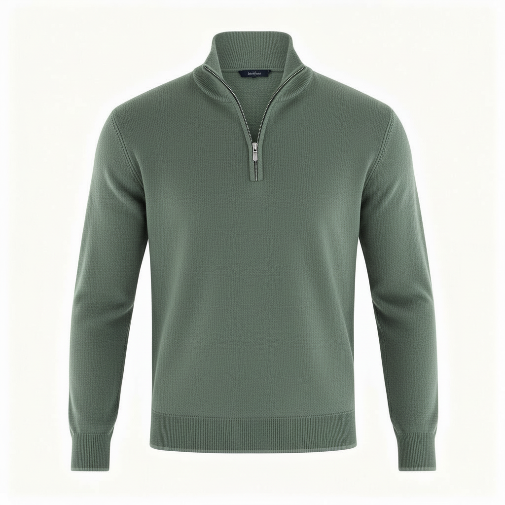 Eleganter Merino Komfort Pullover Damen Reißverschluss Moderne Strickware | EB