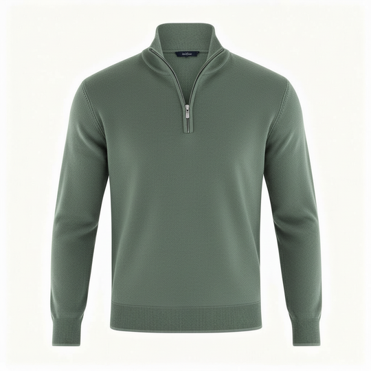 Eleganter Merino Komfort Pullover Damen Reißverschluss Moderne Strickware | EB