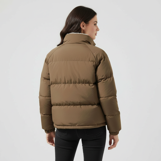 Warm Fleecegefüttert Leicht Pufferjacke Damen | EB
