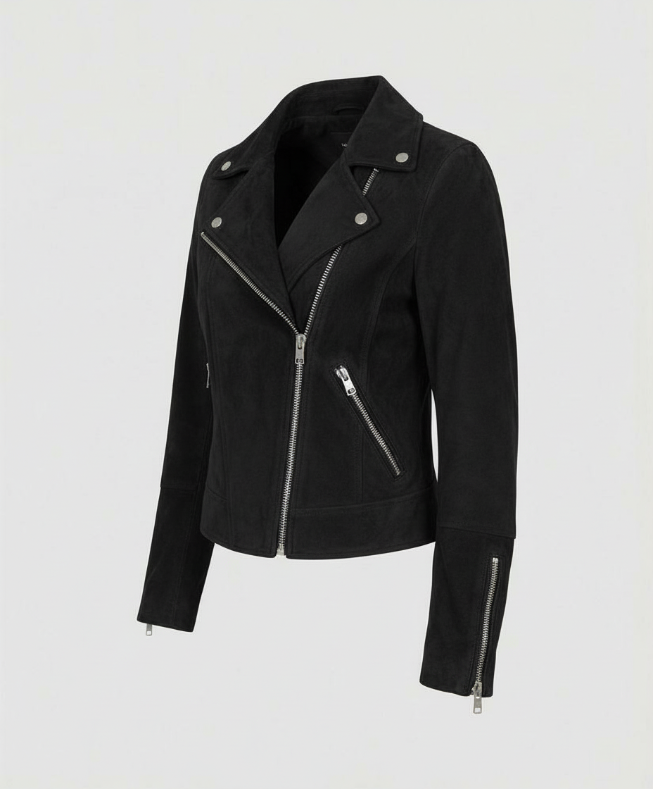 EB | Damen Wildleder Bikerjacke