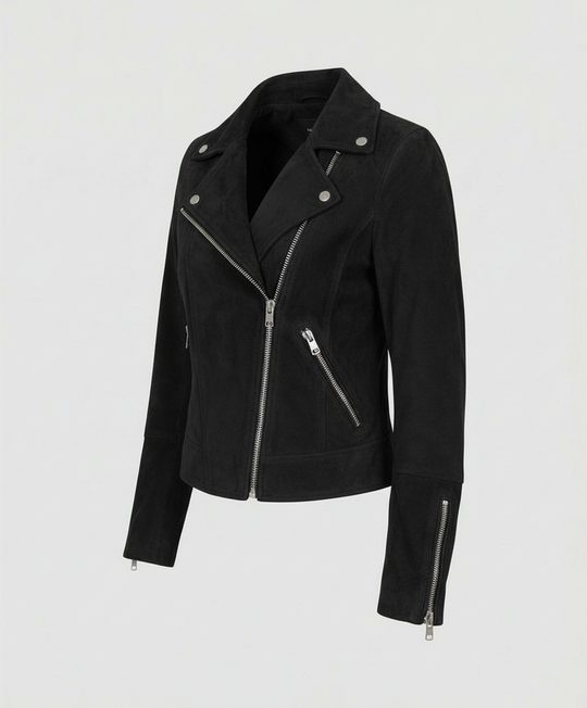 EB | Damen Wildleder Bikerjacke
