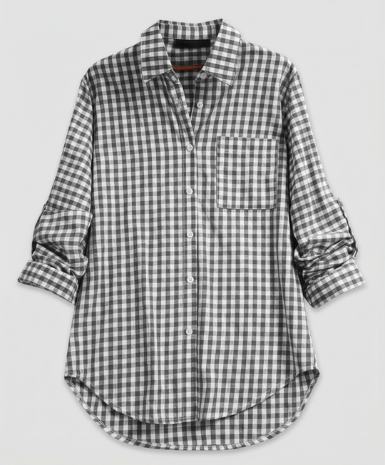 Damen Kariertes Hemd Oversize | EB
