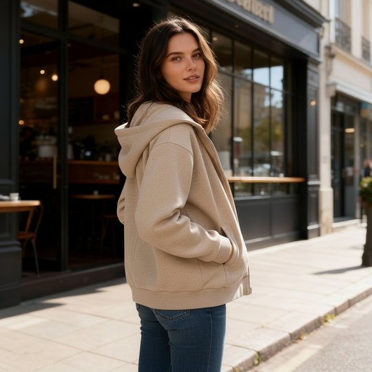EB | Moderne Damenjacke mit Kapuze für Stil und Komfort