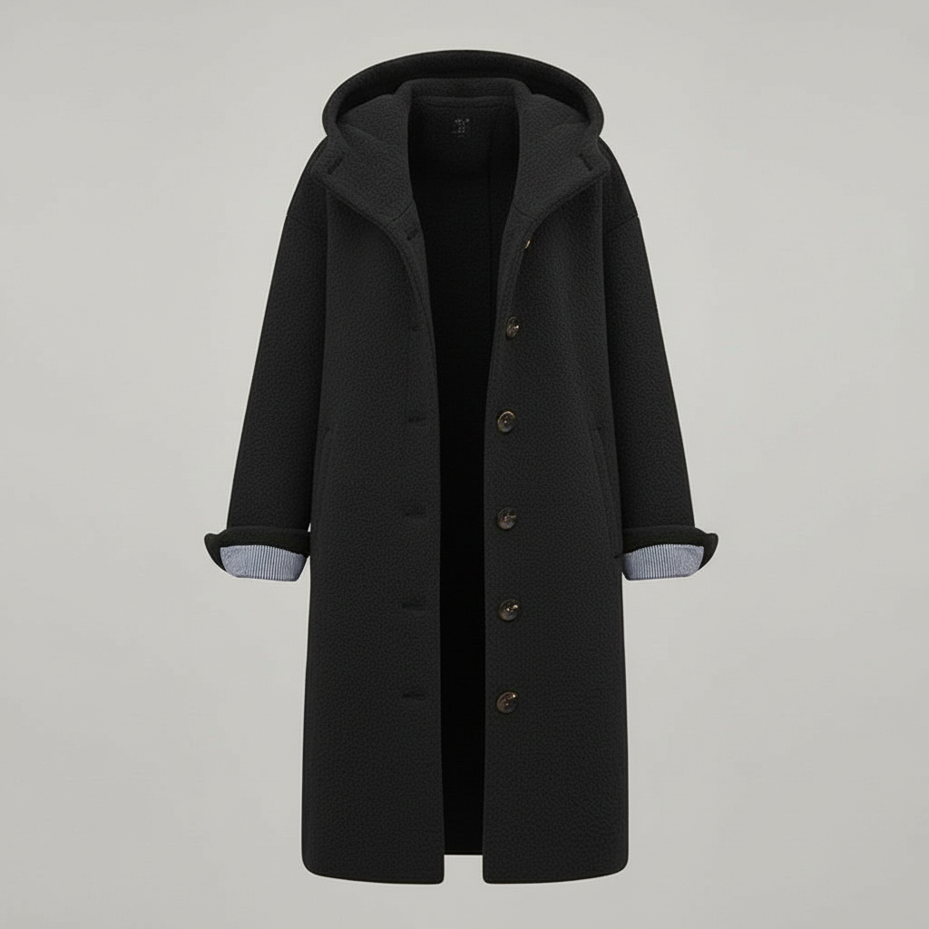 Eleganter Wintermantel Damen Komfort Langer Mantel Fleece | EB
