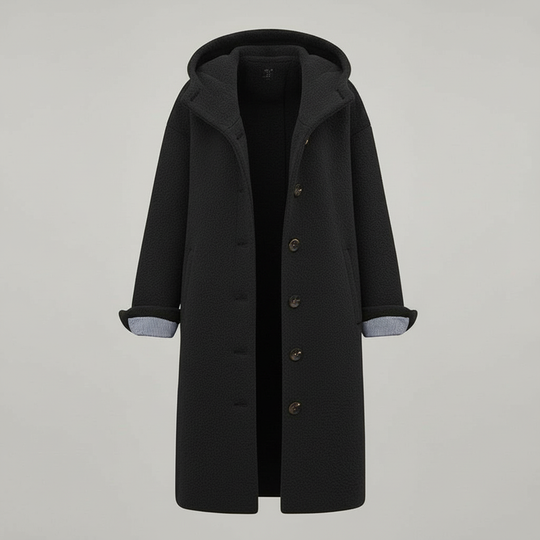 Eleganter Wintermantel Damen Komfort Langer Mantel Fleece | EB