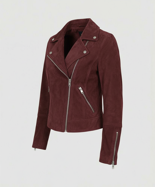 EB | Damen Wildleder Bikerjacke