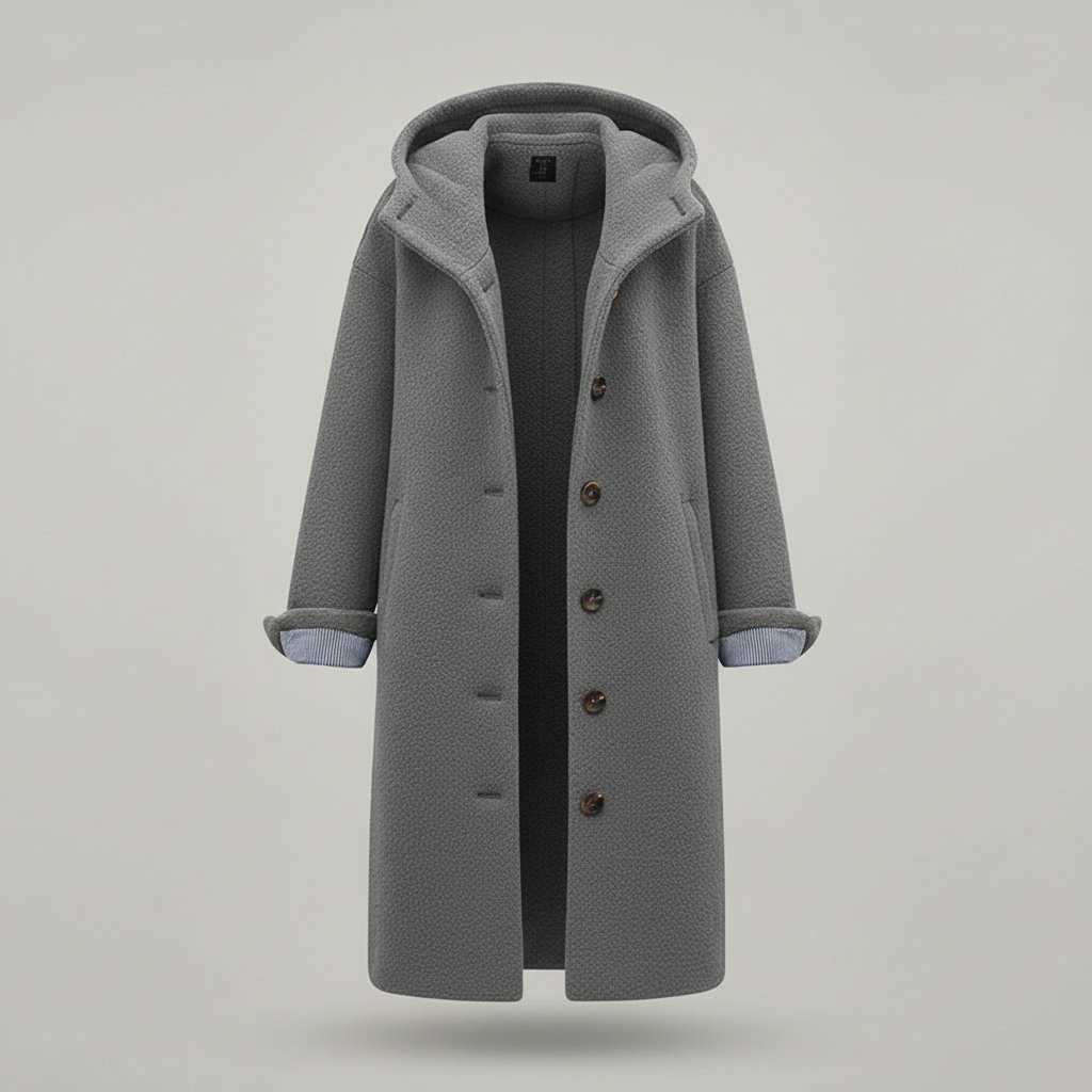 Eleganter Wintermantel Damen Komfort Langer Mantel Fleece | EB