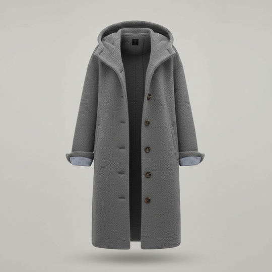 Eleganter Wintermantel Damen Komfort Langer Mantel Fleece | EB