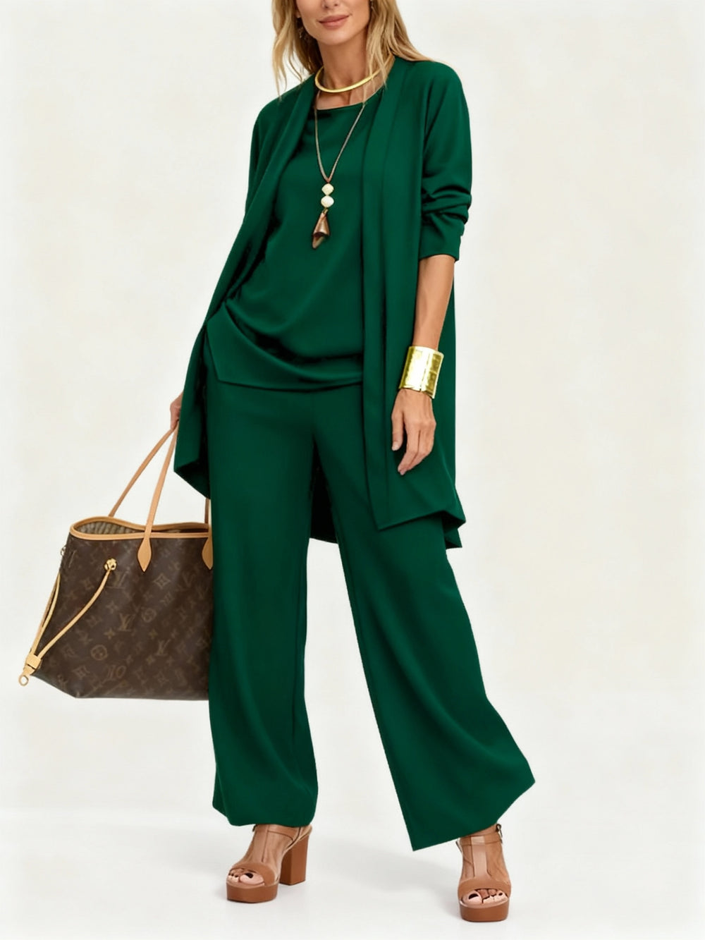 EB | Dreiteiliges Set – Oberteil & Hose für Damen
