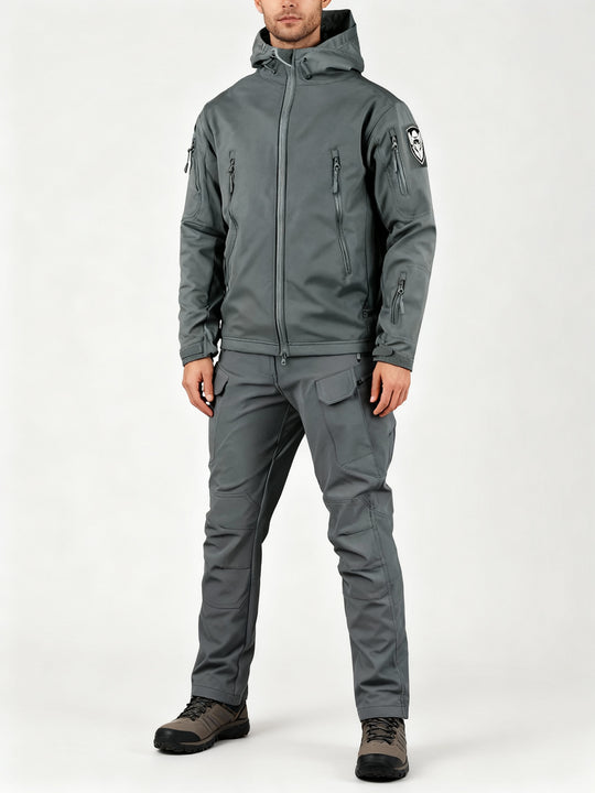 Herren multifunktionale Jacke mit Fleece-Innenfutter und Reißverschluss – EB
