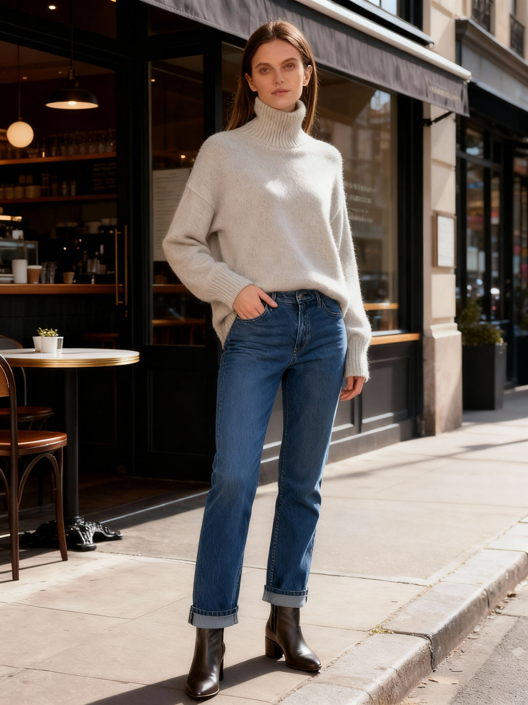 Damen Rollkragenpullover Linea | EB