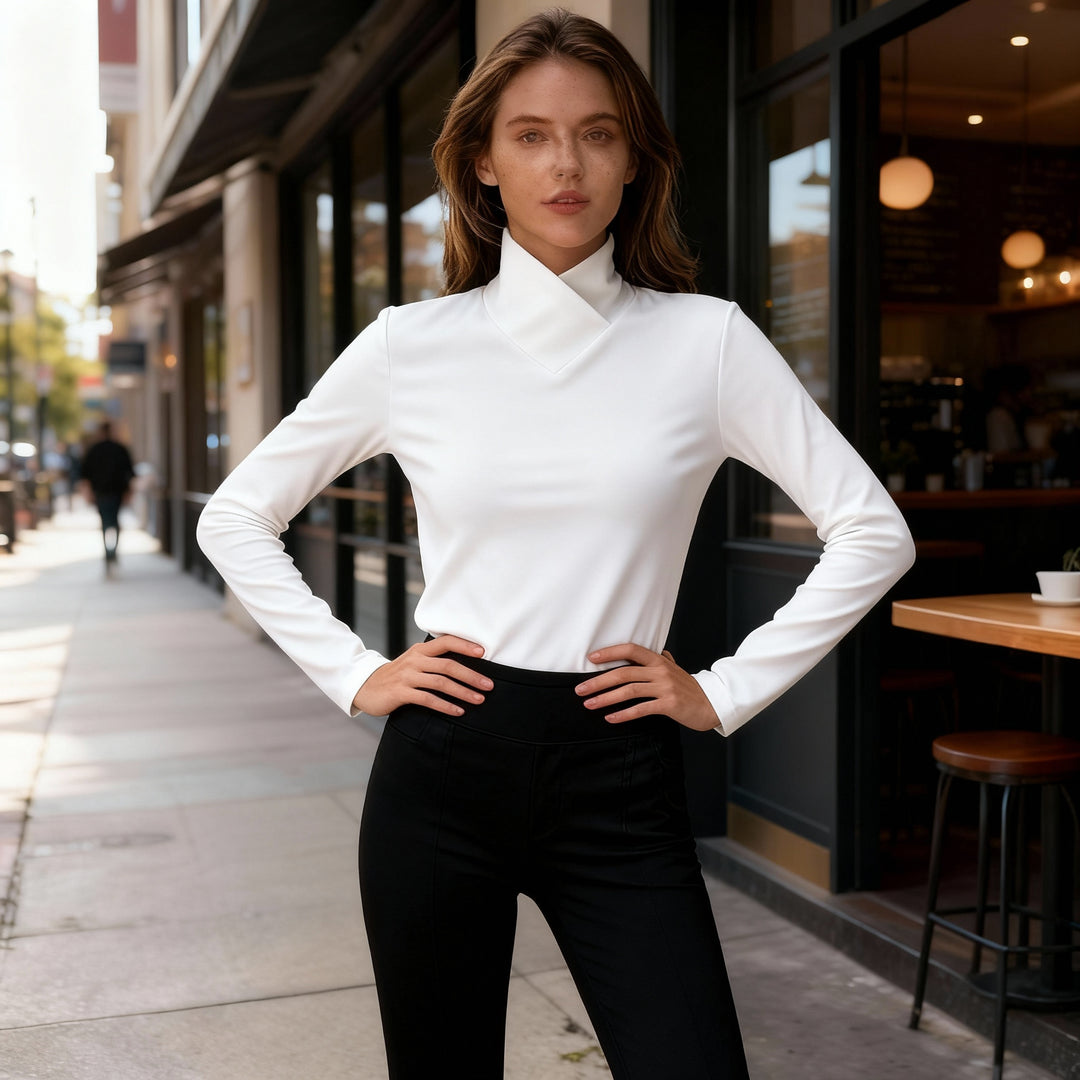 EB | Eleganter Rollkragenpullover Mit Hohem Kragen