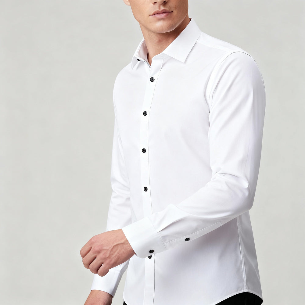 Bügelfreies Stretch Hemd Herren Slim Fit | EB