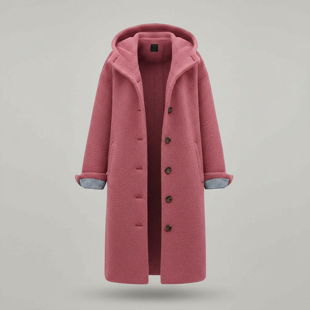 Eleganter Wintermantel Damen Komfort Langer Mantel Fleece | EB