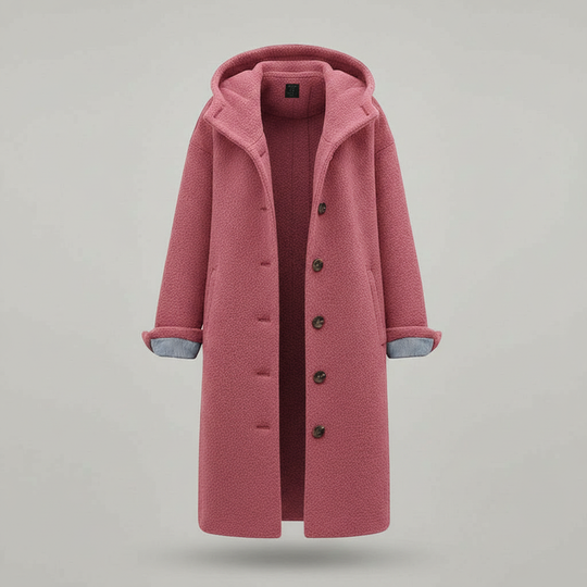 Eleganter Wintermantel Damen Komfort Langer Mantel Fleece | EB