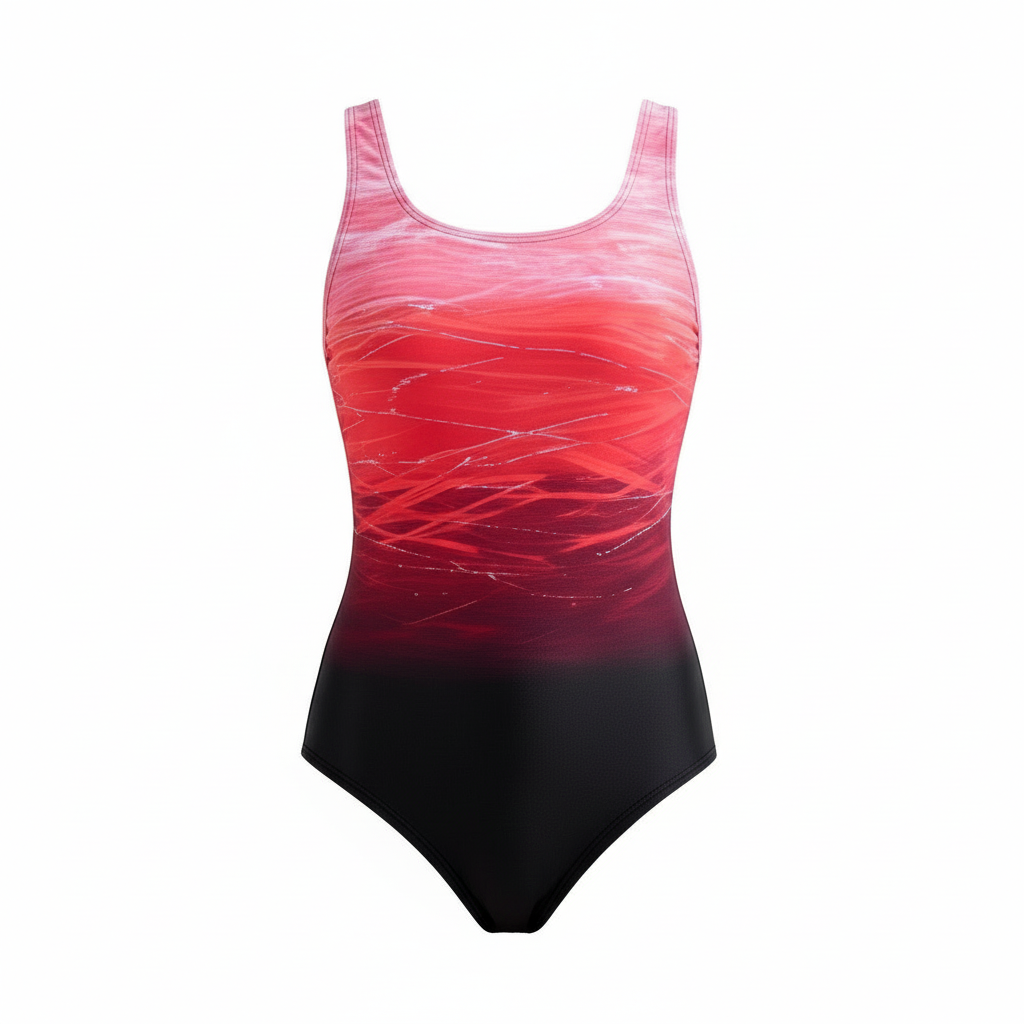 Einteiliger Sport-Badeanzug mit Ombre-Design | EB