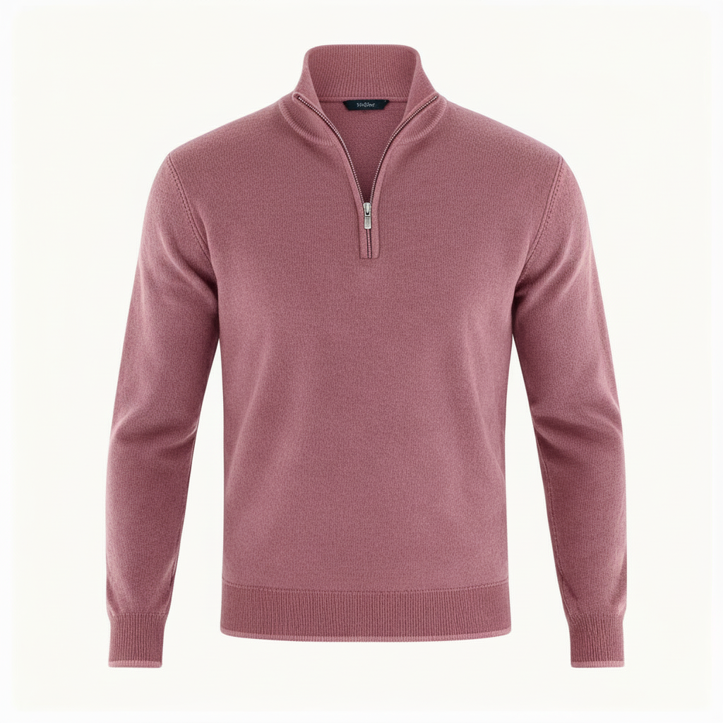 Eleganter Merino Komfort Pullover Damen Reißverschluss Moderne Strickware | EB