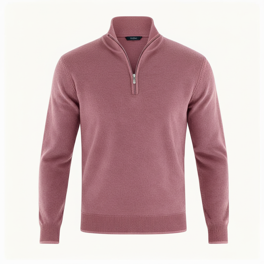Eleganter Merino Komfort Pullover Damen Reißverschluss Moderne Strickware | EB