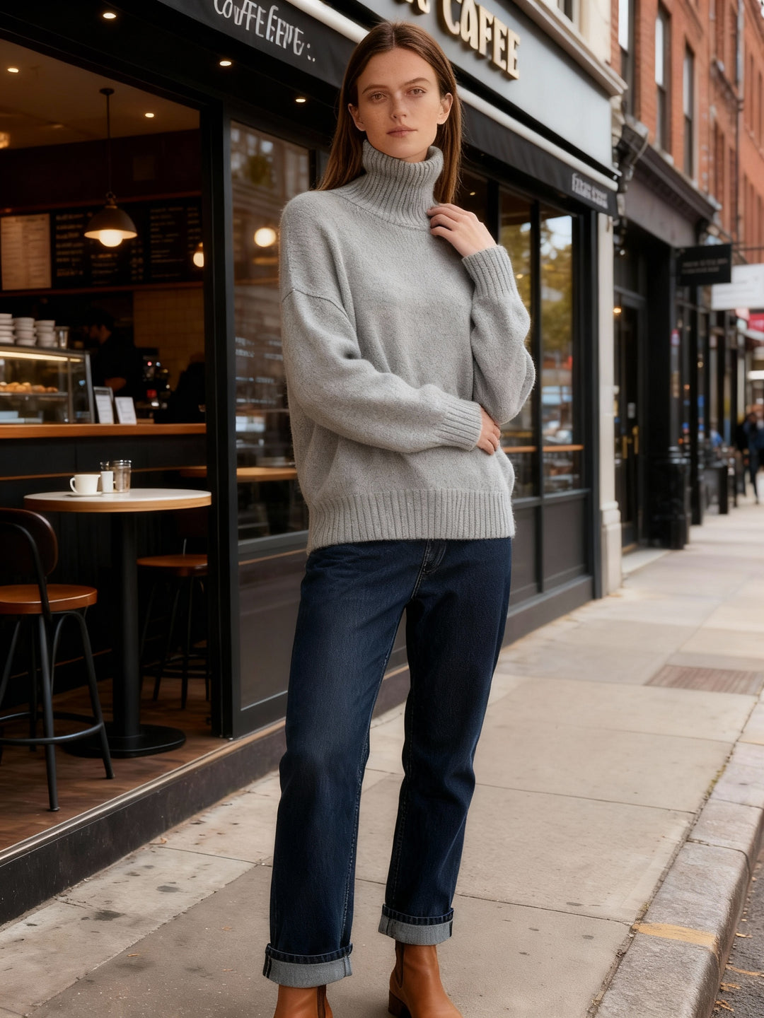 Damen Rollkragenpullover Linea | EB