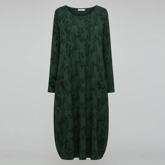 Luxuriöses Winterkleid Druck Elegant Komfort | EB