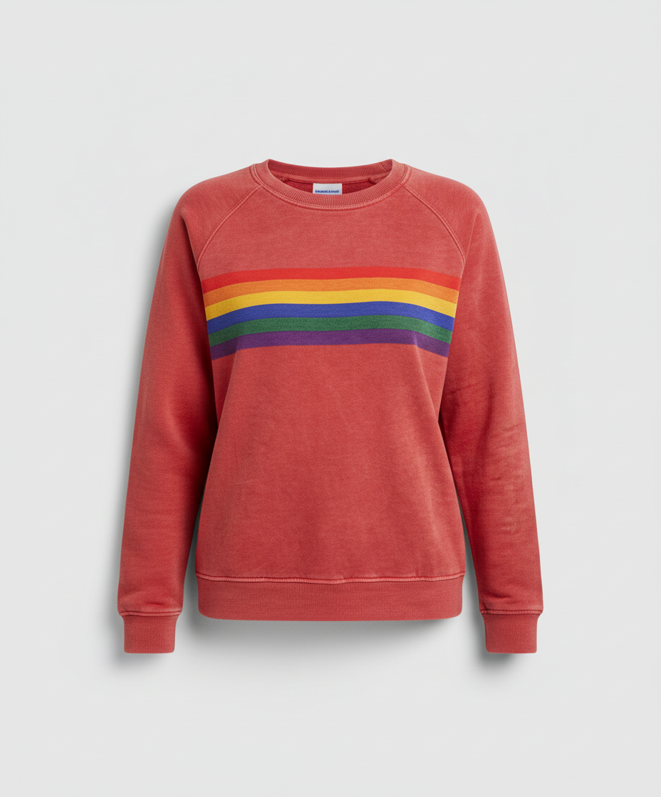 Weicher Regenbogen Pullover Damen | EB