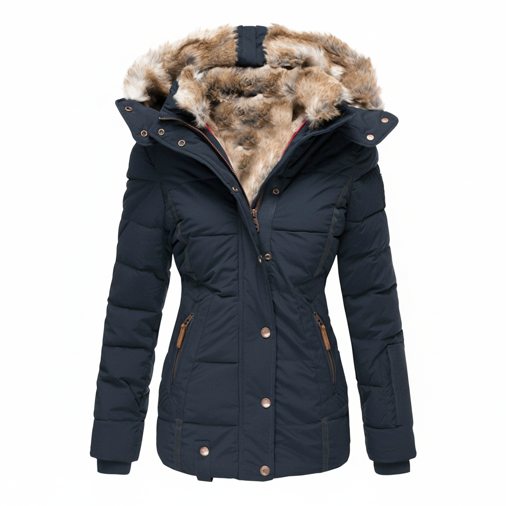 Warme Gefütterte Winterjacke Damen | EB