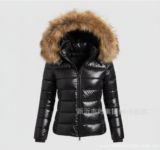 Damen Steppjacke Kunstfellkragen | EB