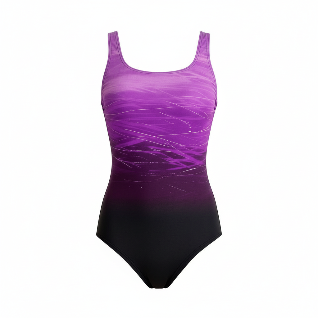 Einteiliger Sport-Badeanzug mit Ombre-Design | EB